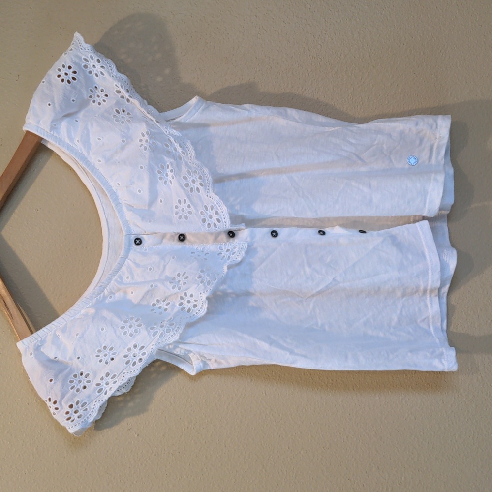 Girl's Justice Lace Ruffle Sleeve Top
